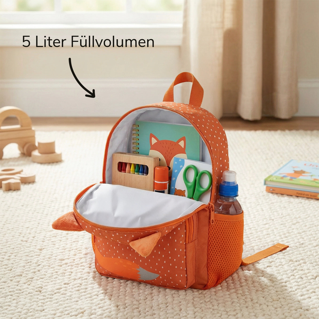 Personalisierter Kinder Rucksack "Fuchs"