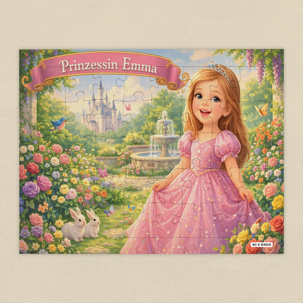 Personalisiertes Kinderpuzzle "Prinzessin" mit Name