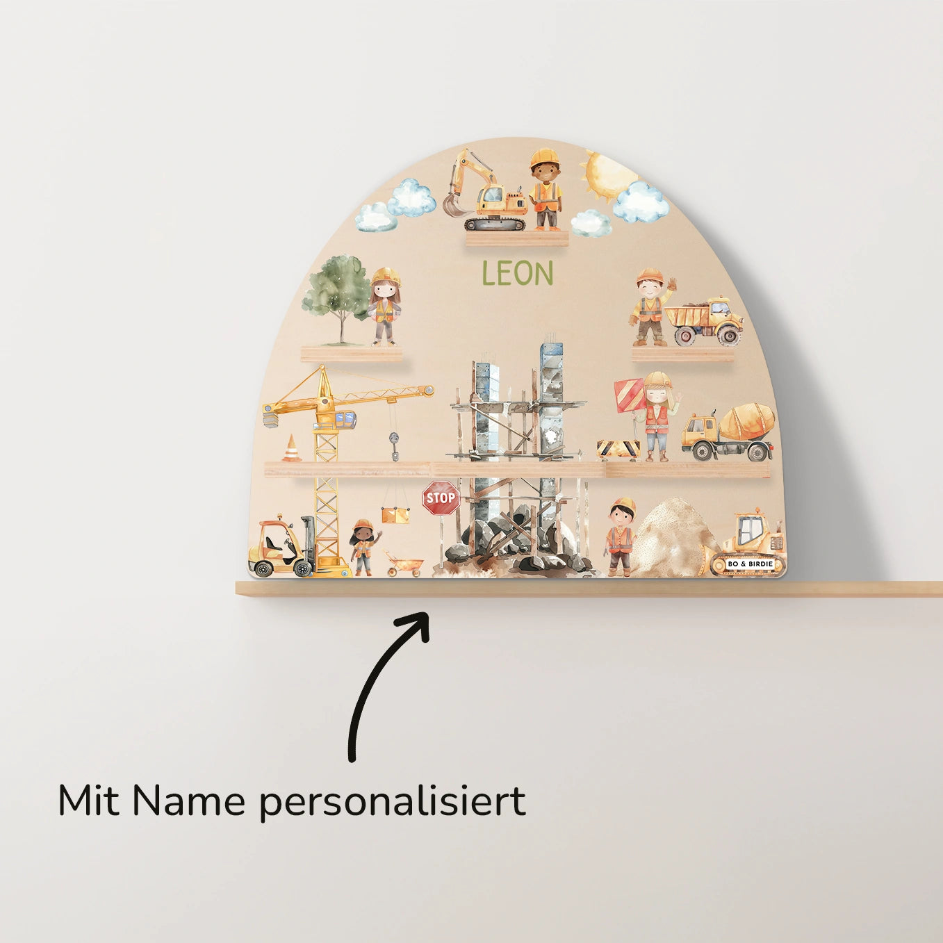 Personalisiertes Toniebox Regal "Baustelle"