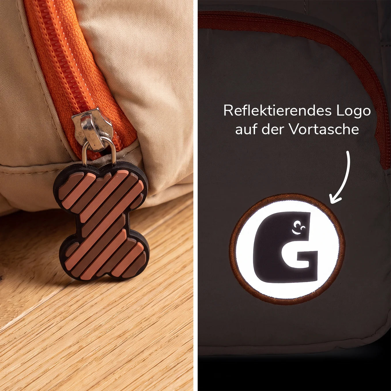 Personalisierter Kinder Rucksack mit Stick "Hund"