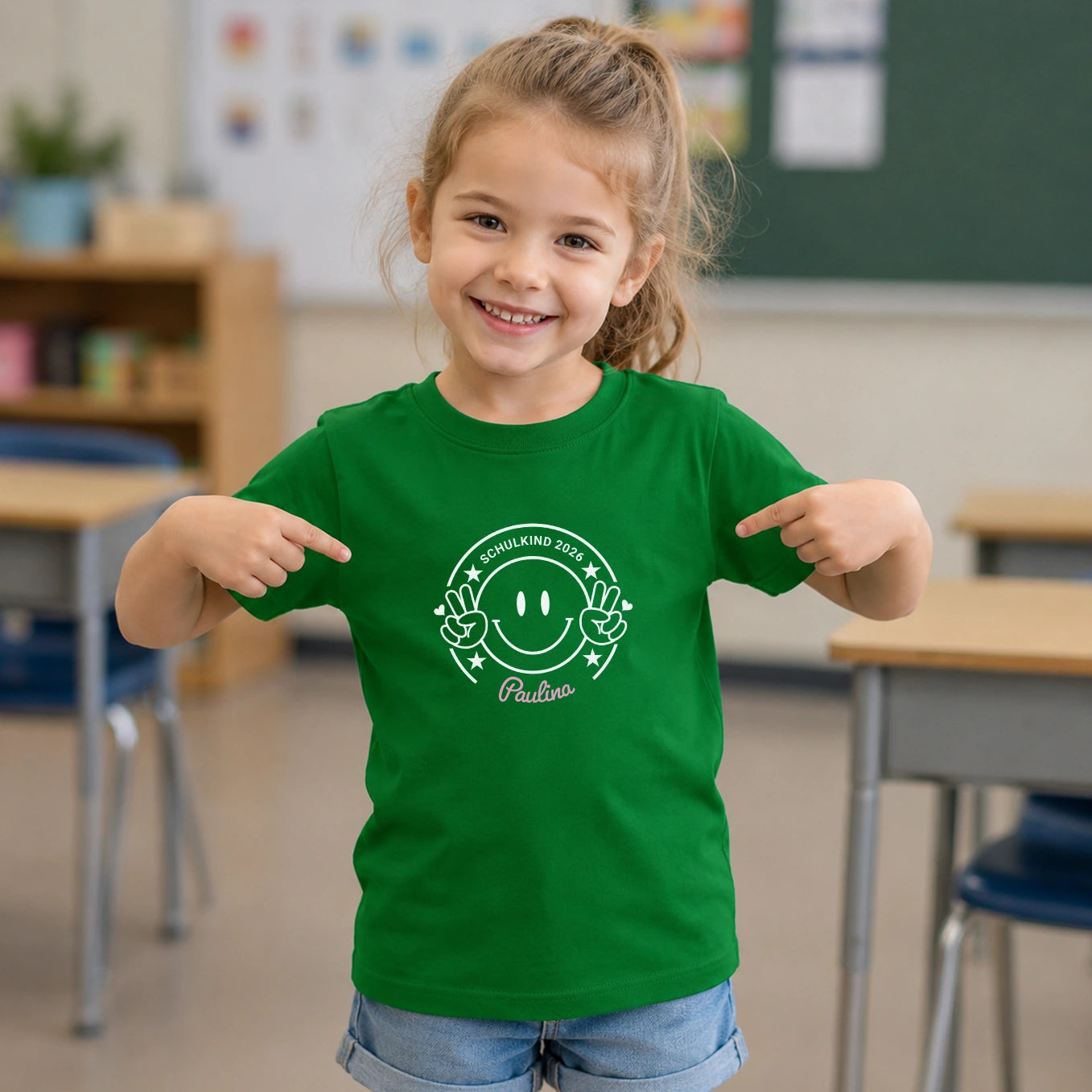 Personalisiertes T-Shirt Schulkind “Peace”
