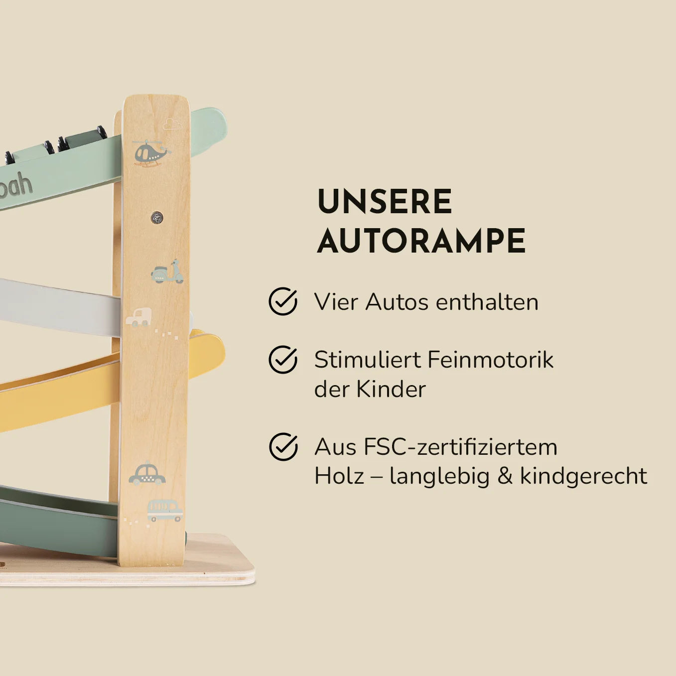Personalisierte Autorennbahn "On The Go"
