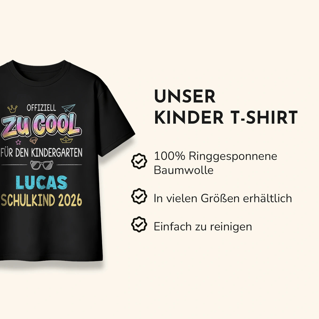 Personalisiertes T-Shirt "Zu Cool"