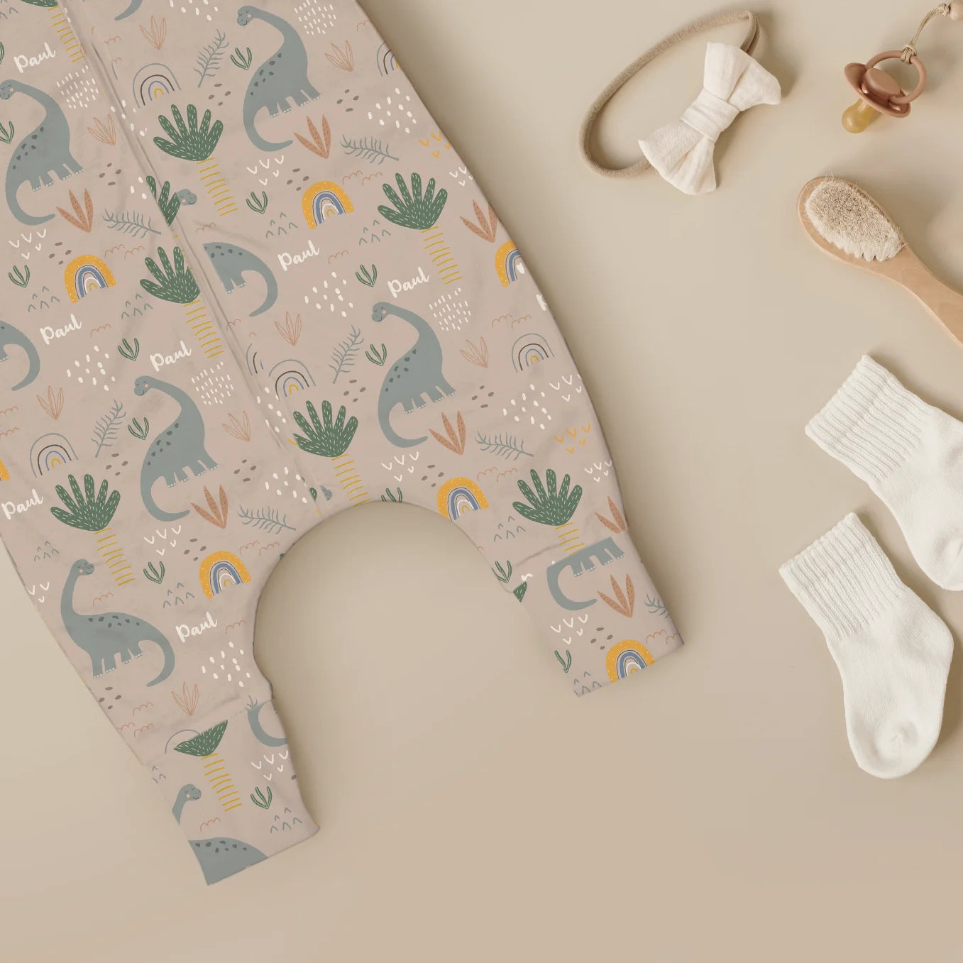 Personalisierter Baby Schlafsack "Dinosaurier"