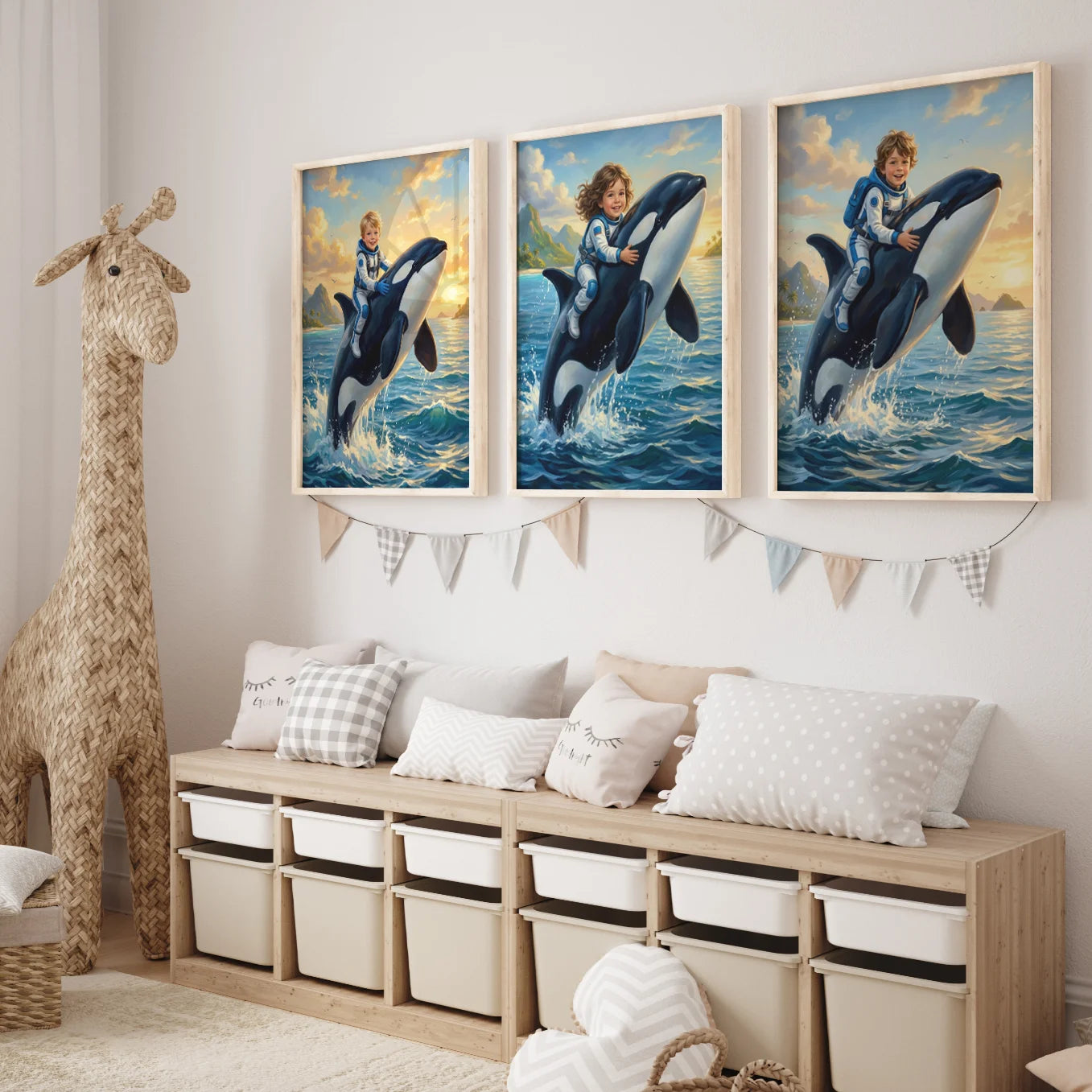 Personalisiertes Kinderposter "Orca"