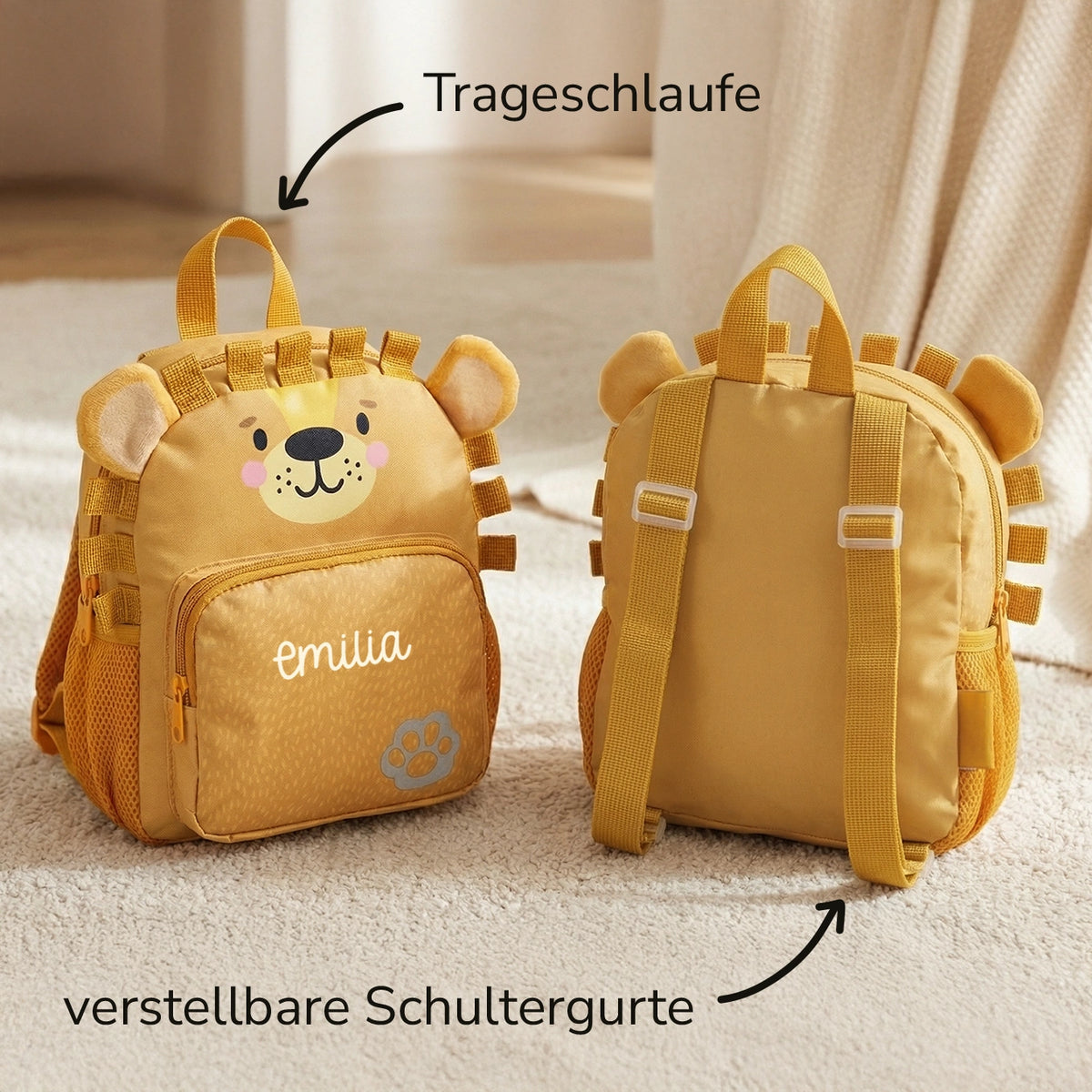 Personalisierter Kinder Rucksack "Löwe"