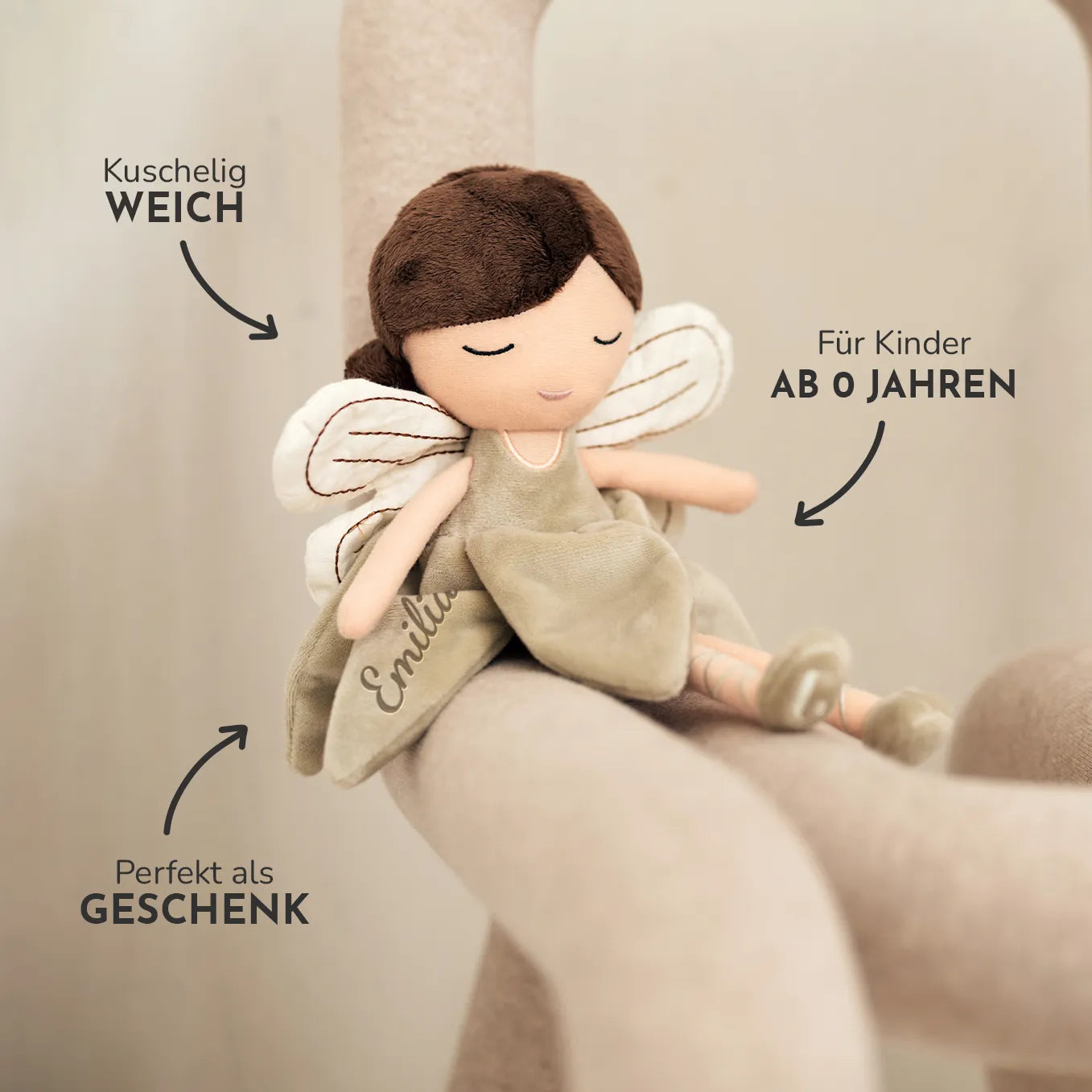 Personalisierte Kuschelpuppe "Fee"
