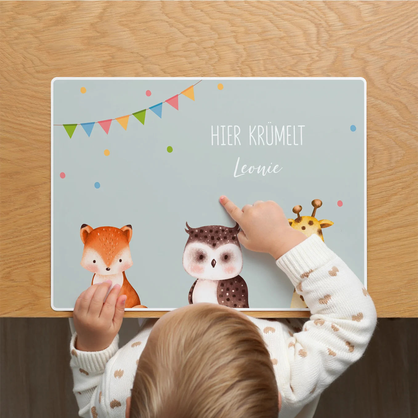 Personalisierte Tischunterlage "Konfetti"