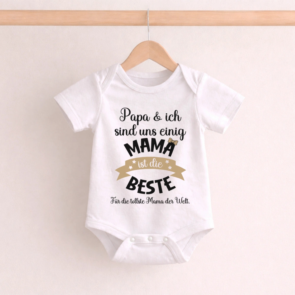 Personalisierter Babybody “Mama ist die Beste”