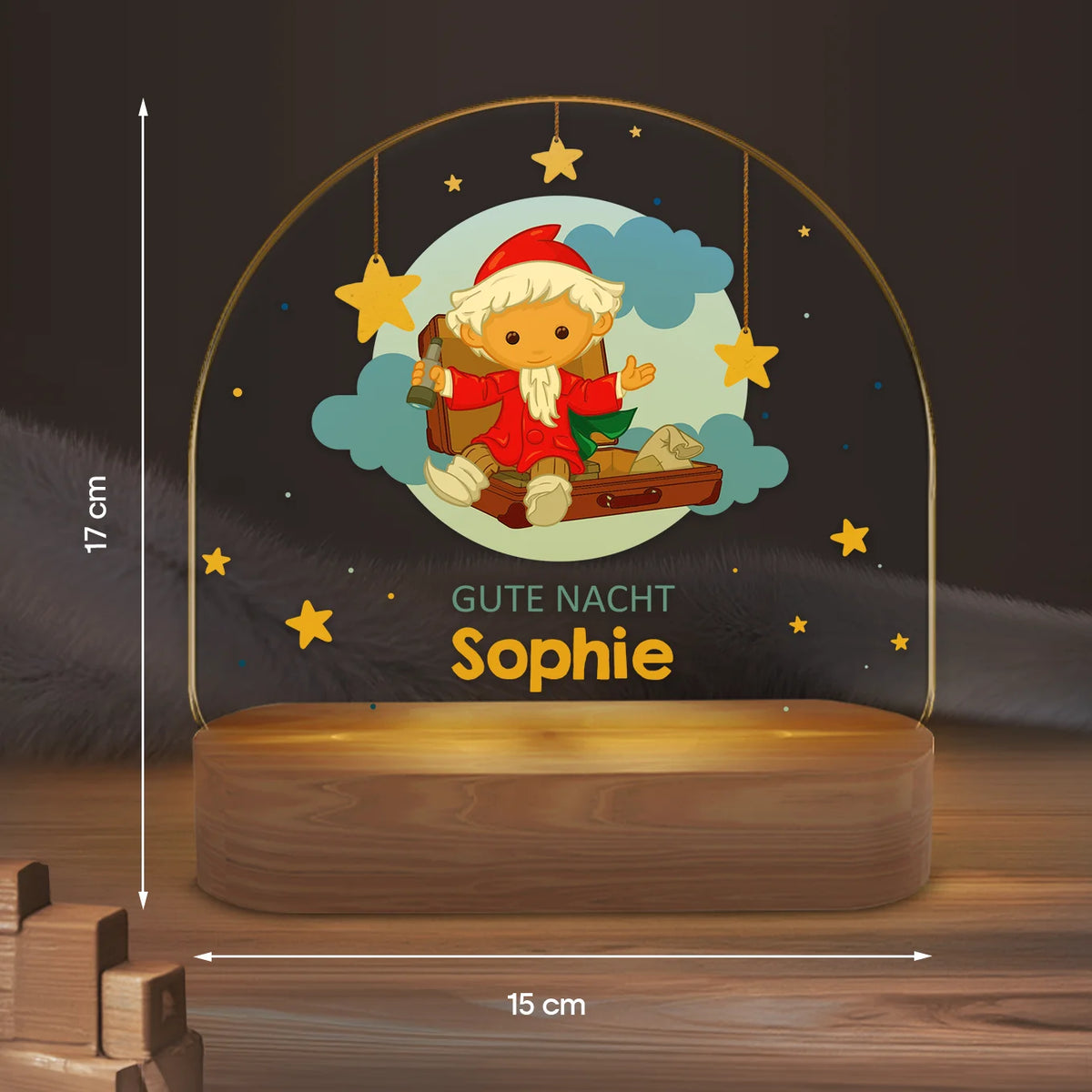 Personalisiertes Nachtlicht Unser Sandmännchen “Mond”