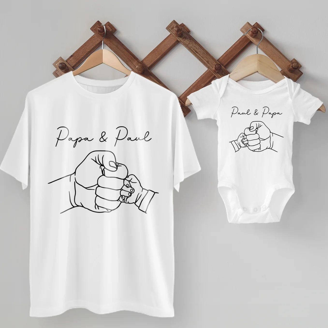 Personalisierter Partnerlook "Papa & Baby Team"