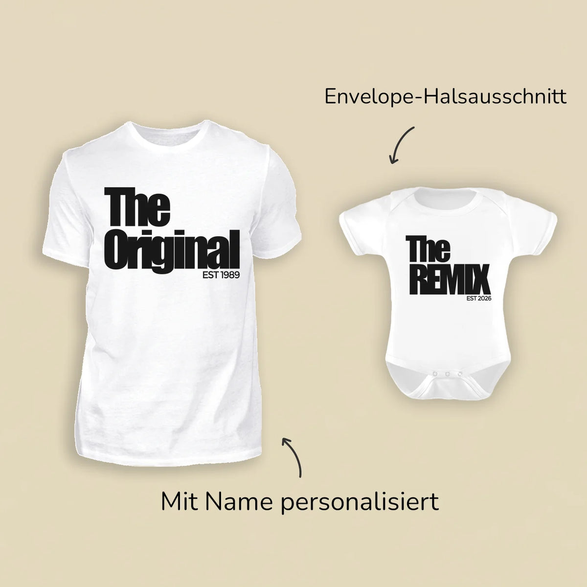 Personalisierter Partnerlook “Das Original & Der Remix”