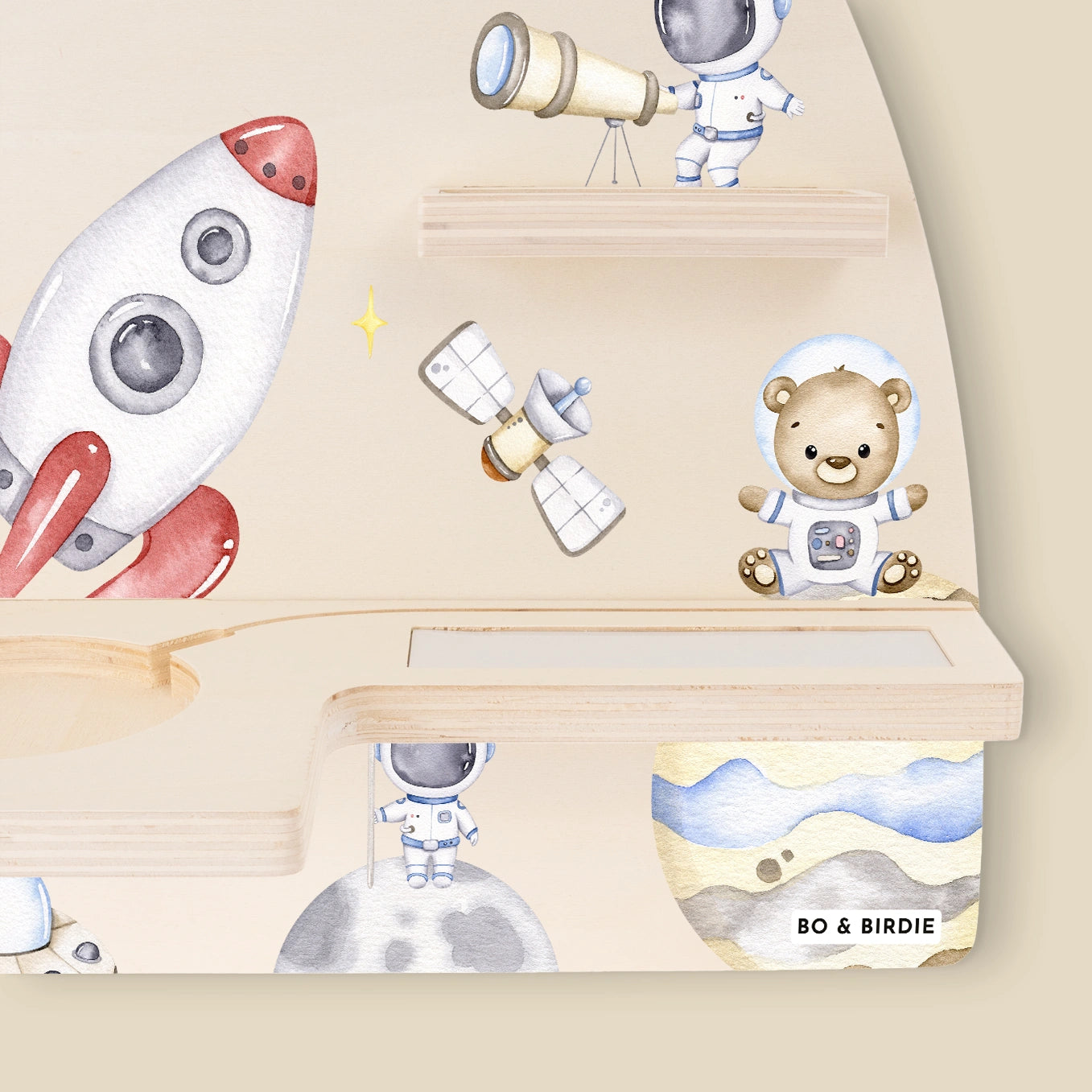 Personalisiertes Toniebox Regal "Astronauten Tiere"