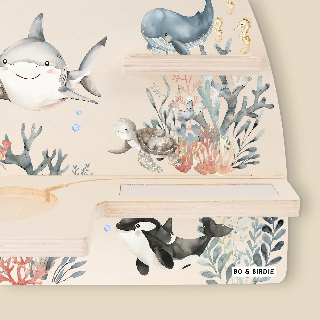 Personalisiertes Toniebox Regal "Tiere im Ozean"