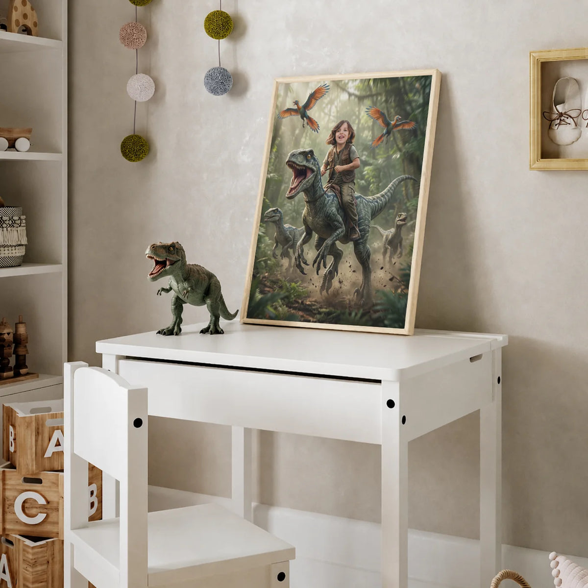 Personalisiertes Kinderposter "Dinosaurier"
