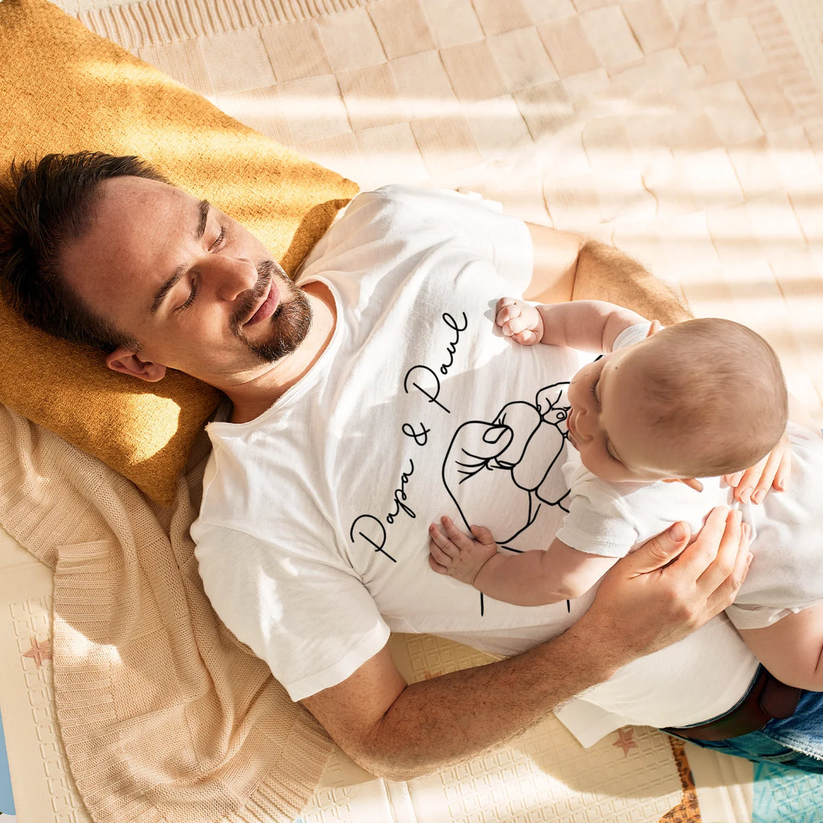 Personalisierter Partnerlook "Papa & Baby Team"