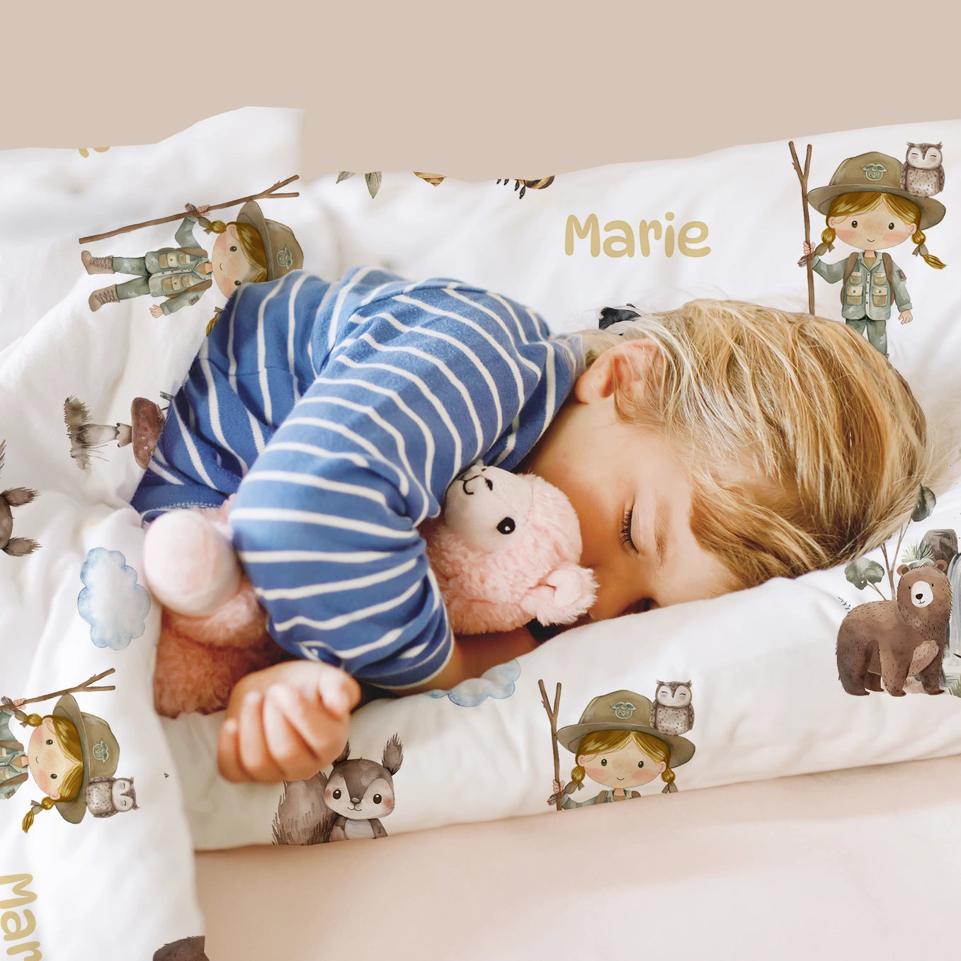 Wildlife Pattern Kids Bed Sheets Cotton / Muslin