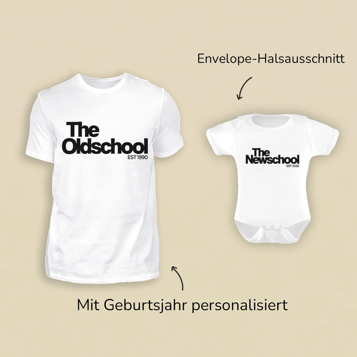 Personalisierter Partnerlook "Oldschool Newschool"