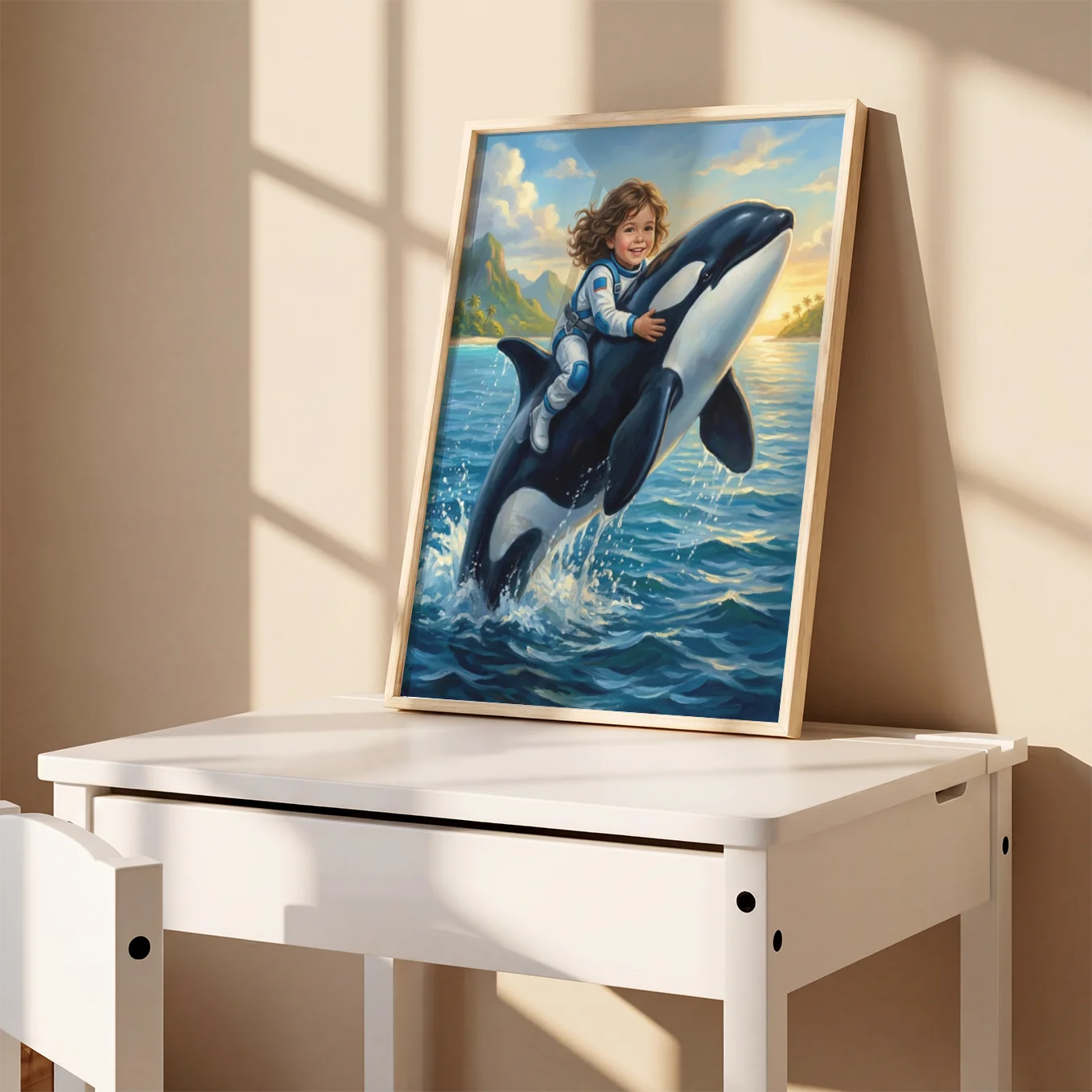 Personalisiertes Kinderposter "Orca"