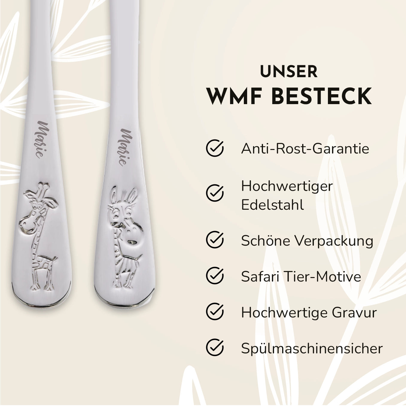 Personalisiertes WMF Kinderbesteck "Safari"