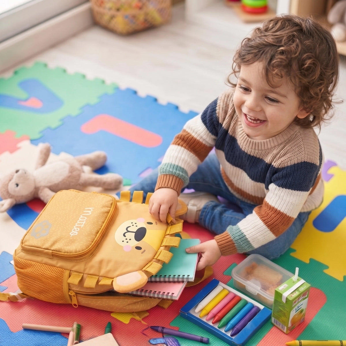 Personalisierter Kinder Rucksack "Löwe"