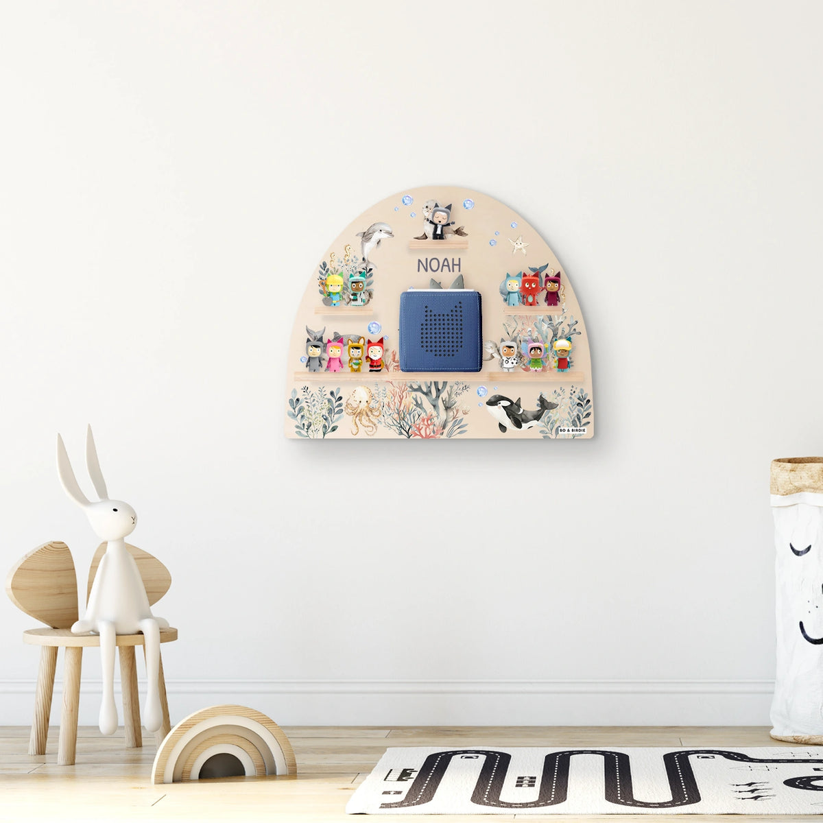 Personalisiertes Toniebox Regal "Tiere im Ozean"