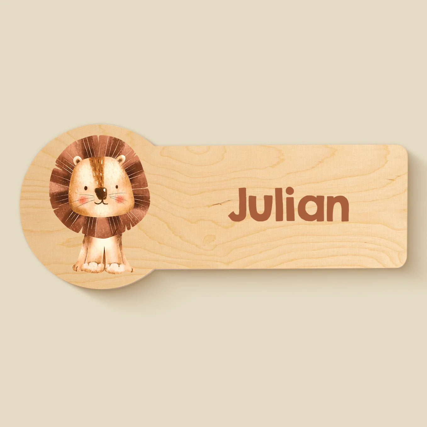 Personalisiertes Kinder Türschild "Lieblingstier"