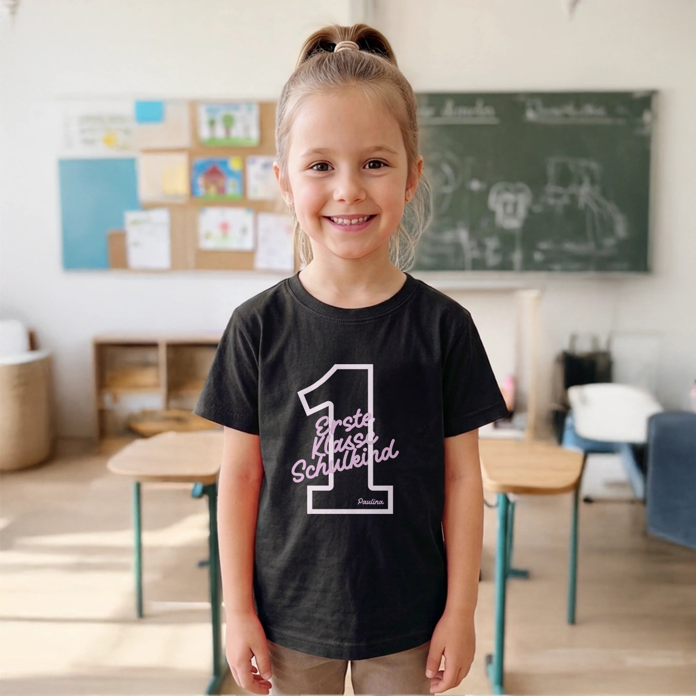 Personalisiertes T-Shirt “Erste Klasse Schulkind”