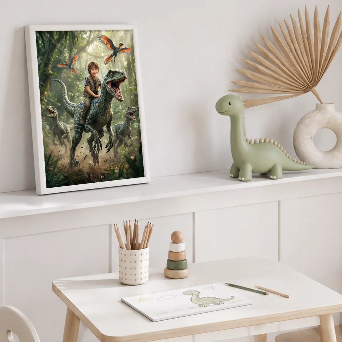 Personalisiertes Kinderposter "Dinosaurier"