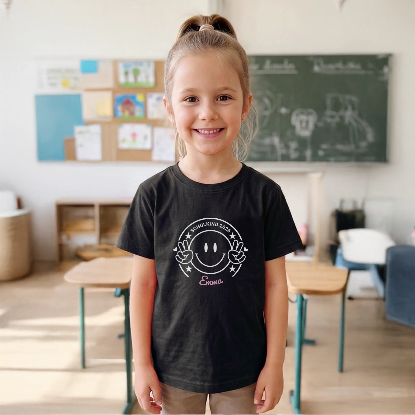 Personalisiertes T-Shirt Schulkind “Peace”