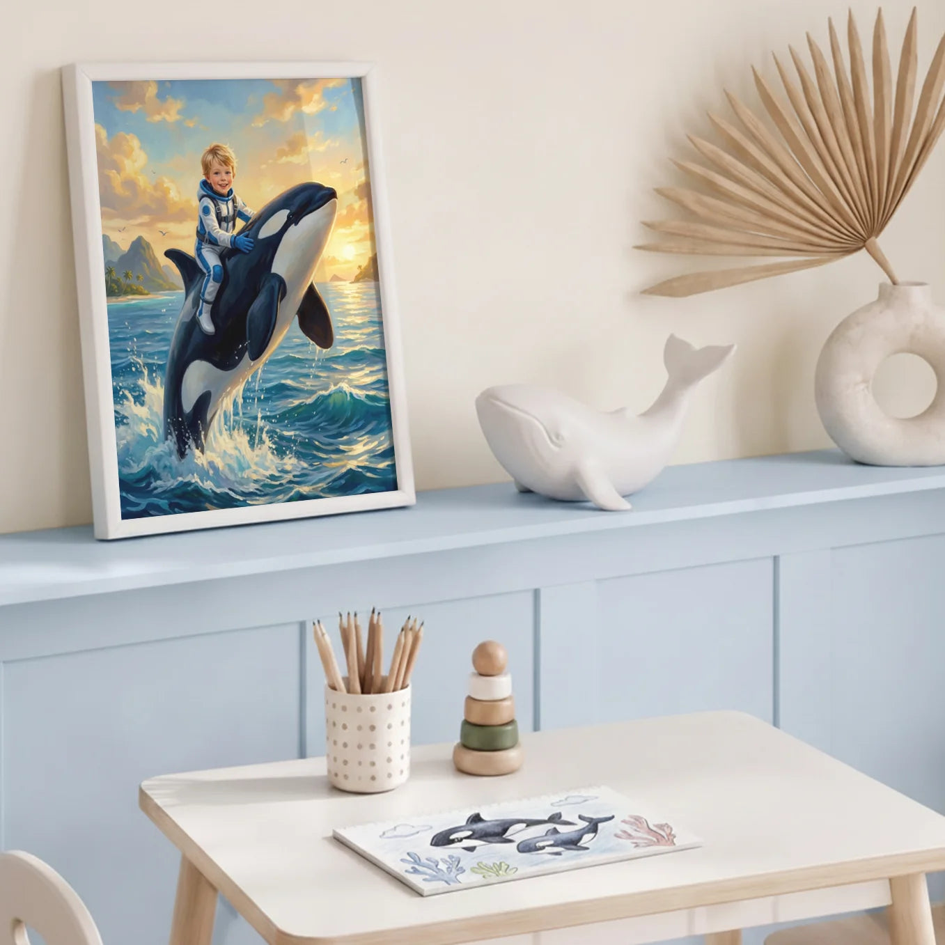 Personalisiertes Kinderposter "Orca"