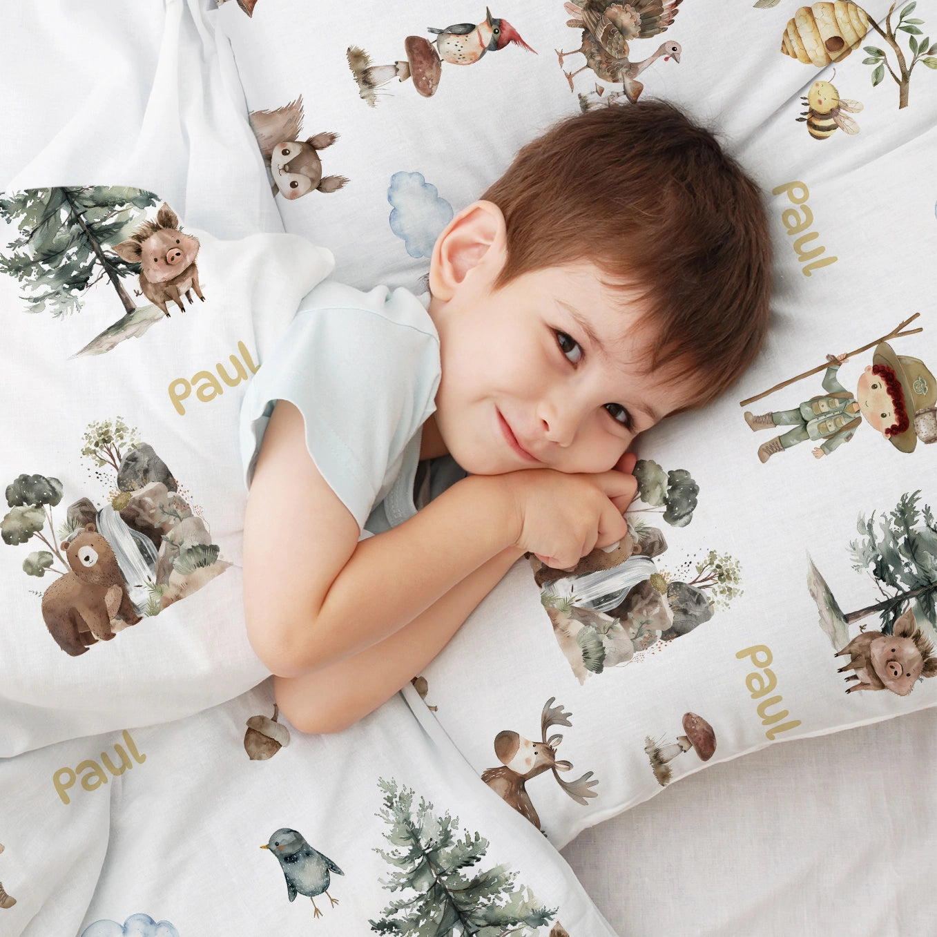 Wildlife Pattern Kids Bed Sheets Cotton / Muslin
