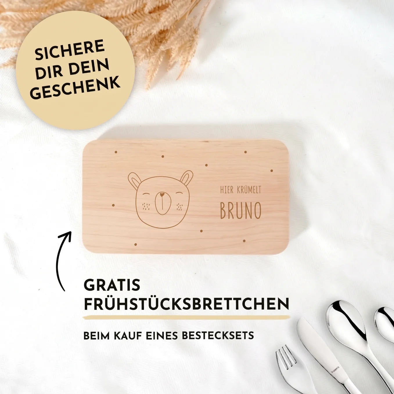 Personalisiertes Amefa Kinderbesteck „Baustelle“