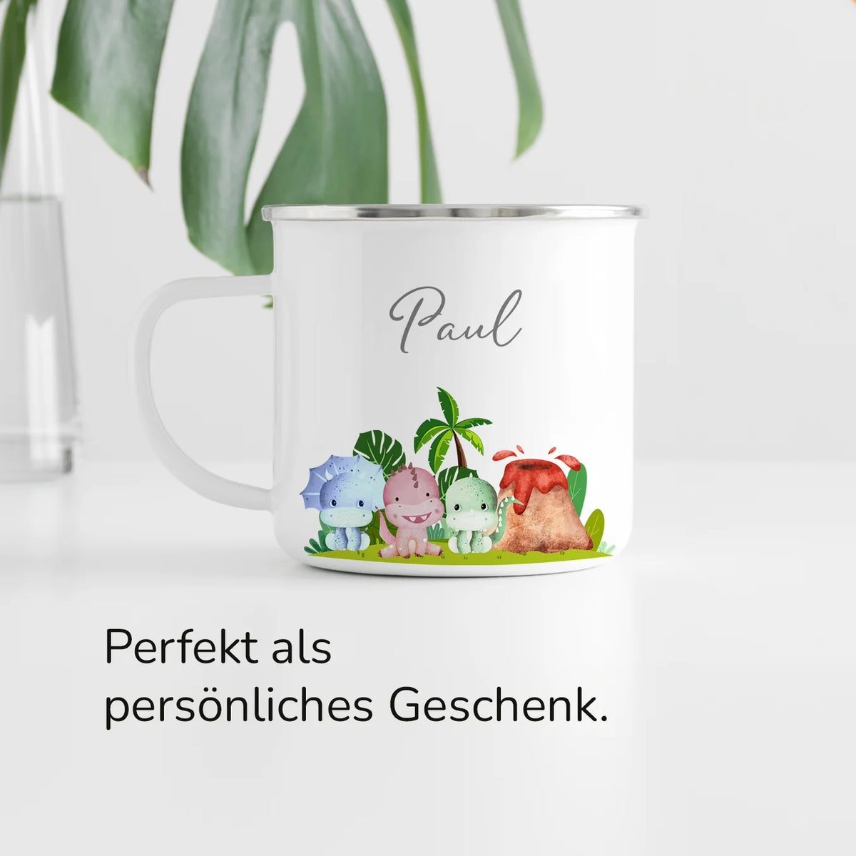 Personalisierte Kindertasse "Dinos"