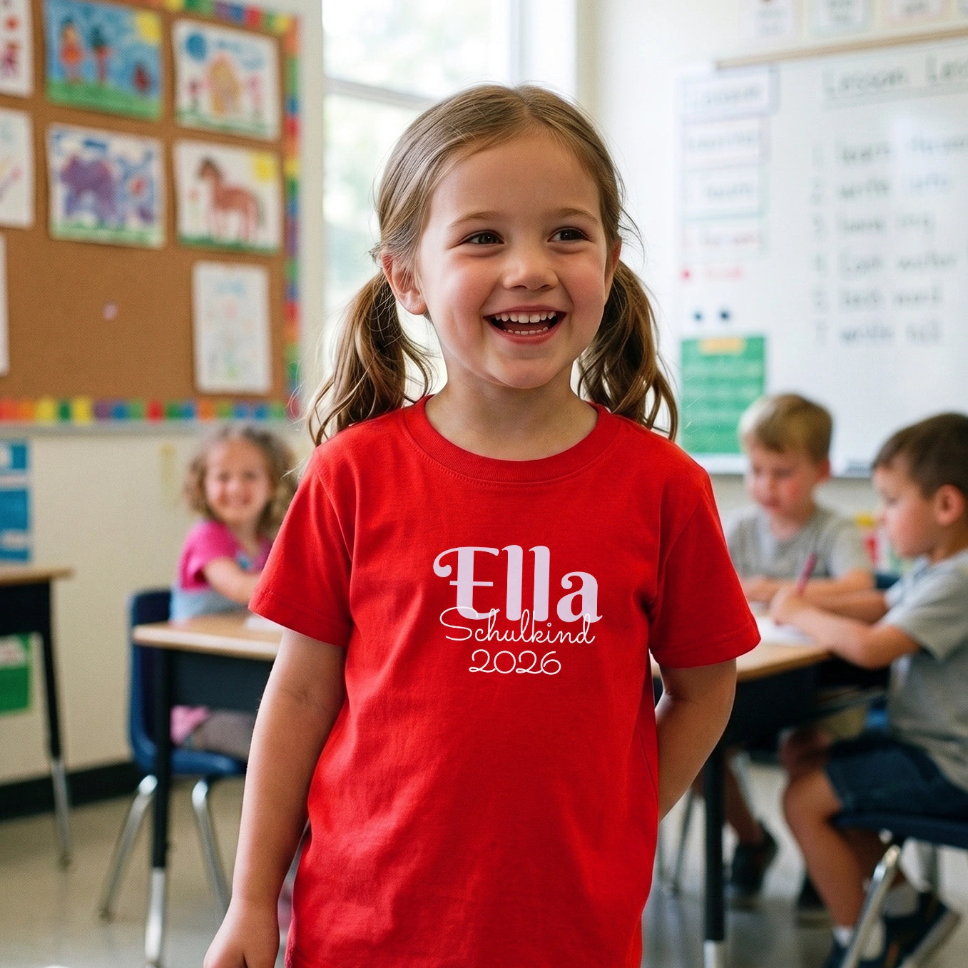 Personalisiertes T-Shirt “Schulkind” Pastell
