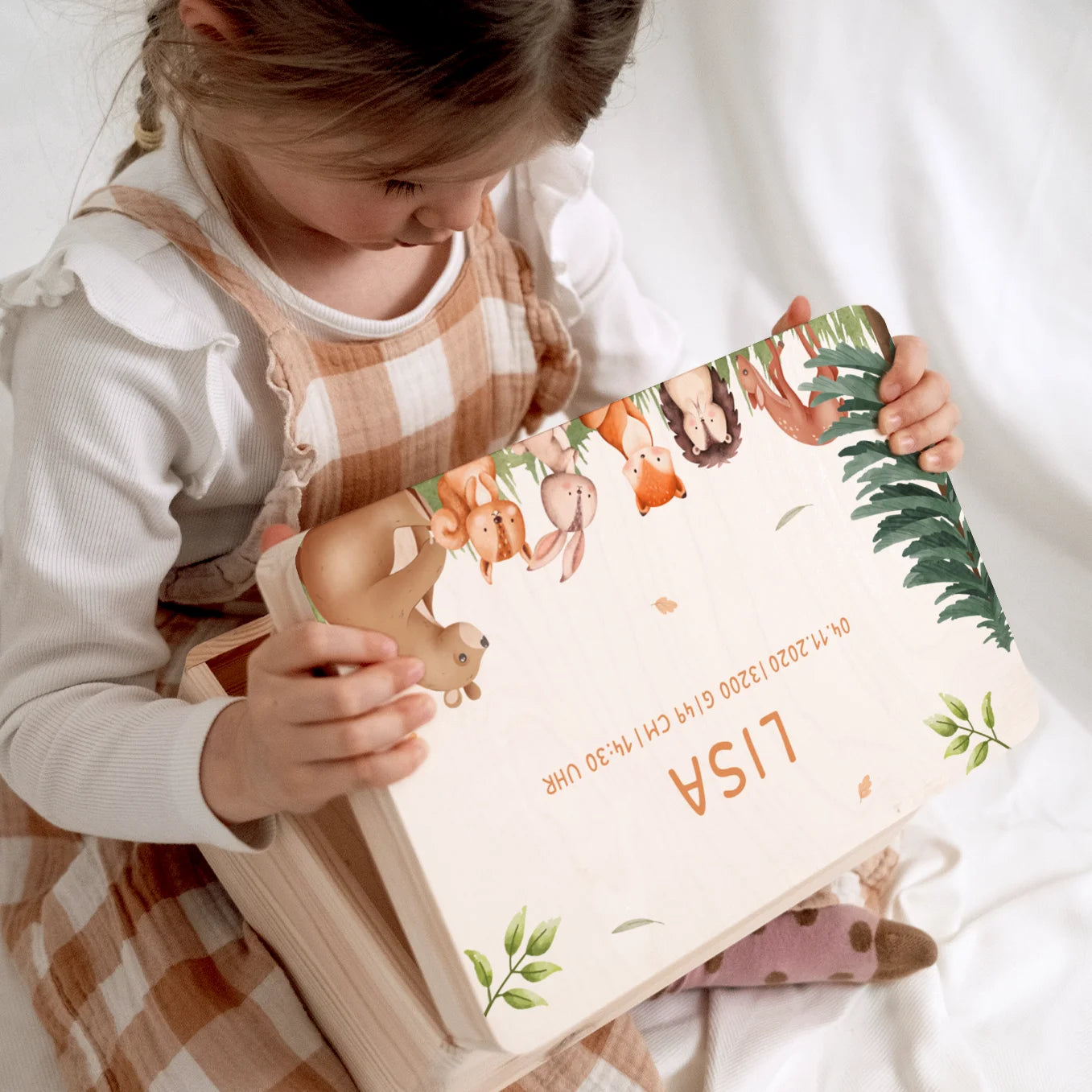 Personalisierte Erinnerungsbox "Waldtiere"