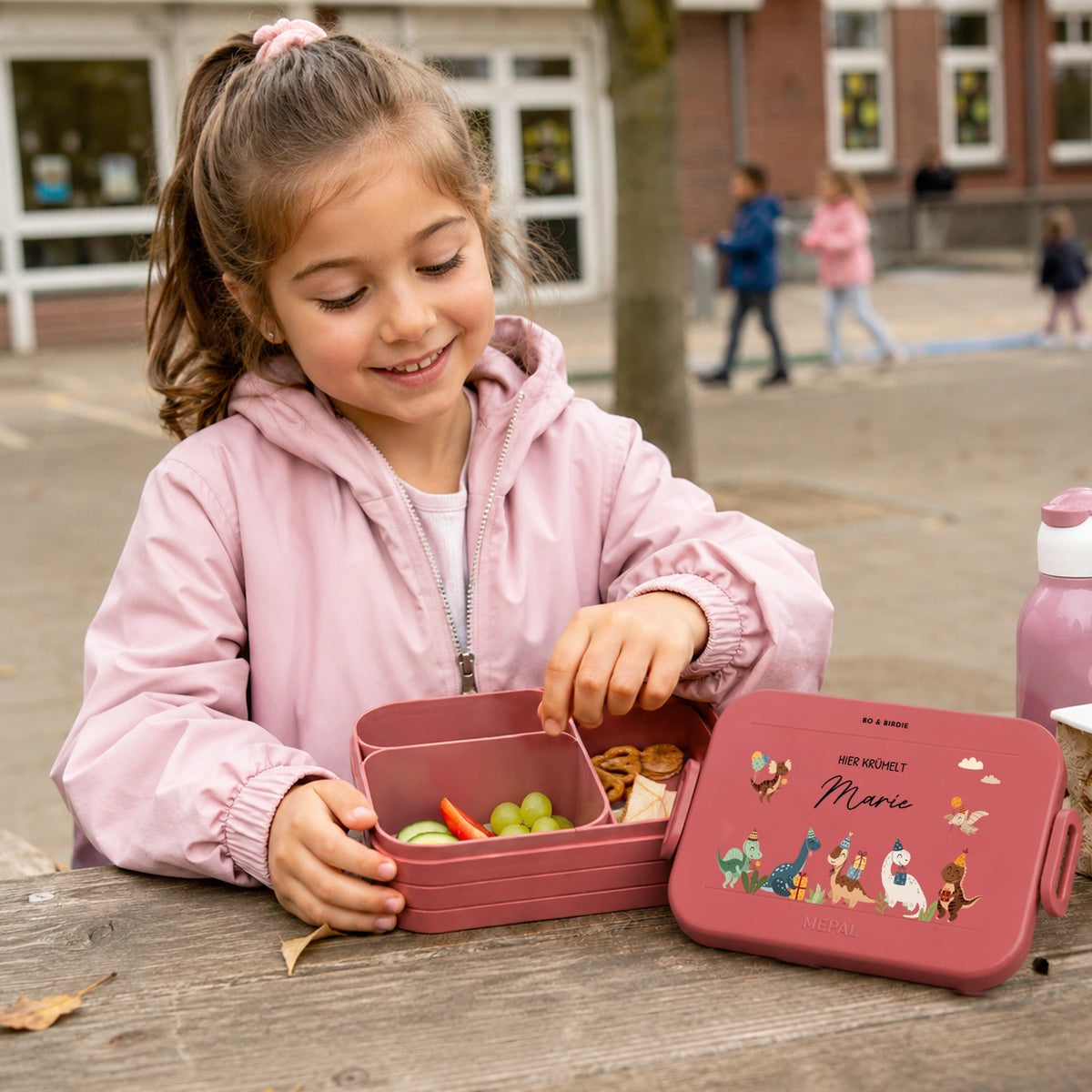 Personalisierte Mepal Bento Brotdose "Dino Party"
