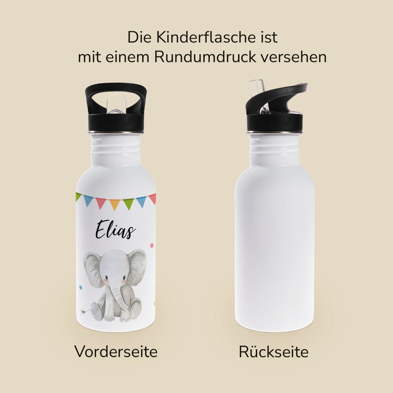 Personalisierte Trinkflasche Kinder "Wunschtier"