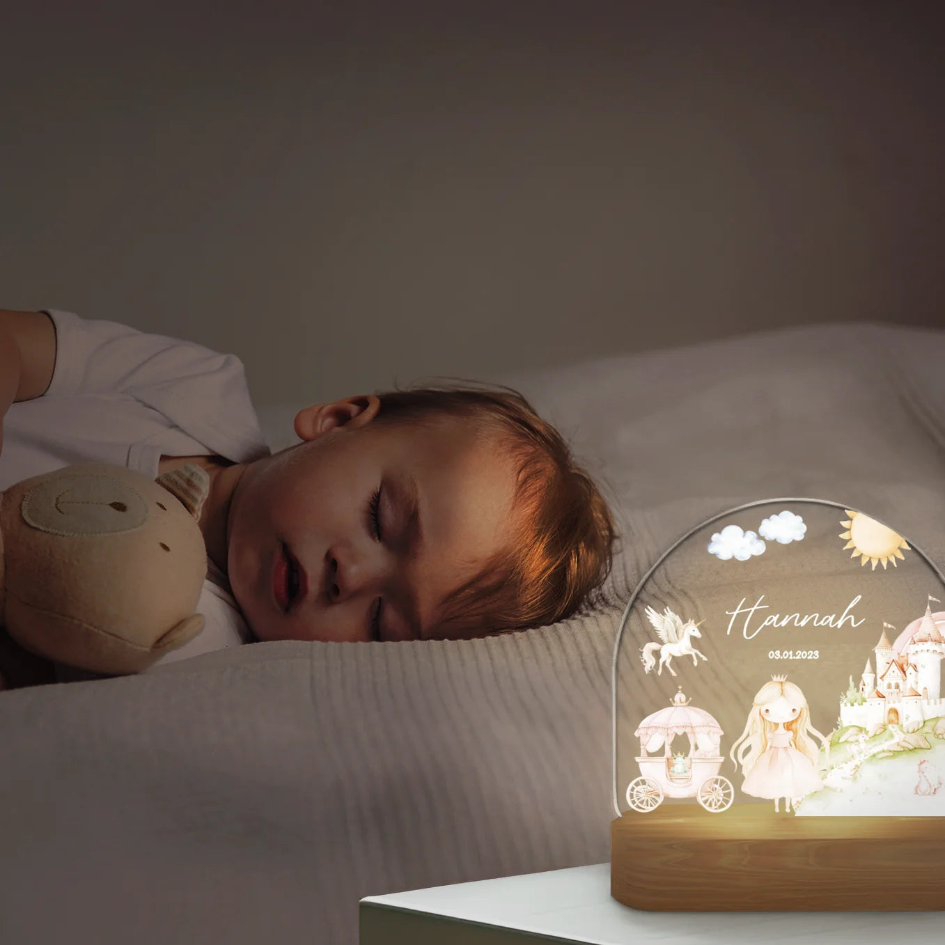 Personalisiertes Nachtlicht "Prinzessin"