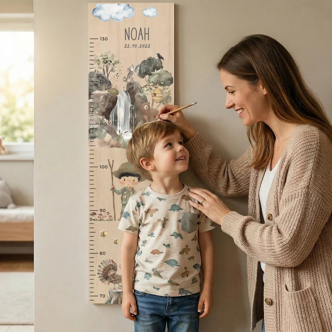 Personalisierte Messlatte "Wildnis"