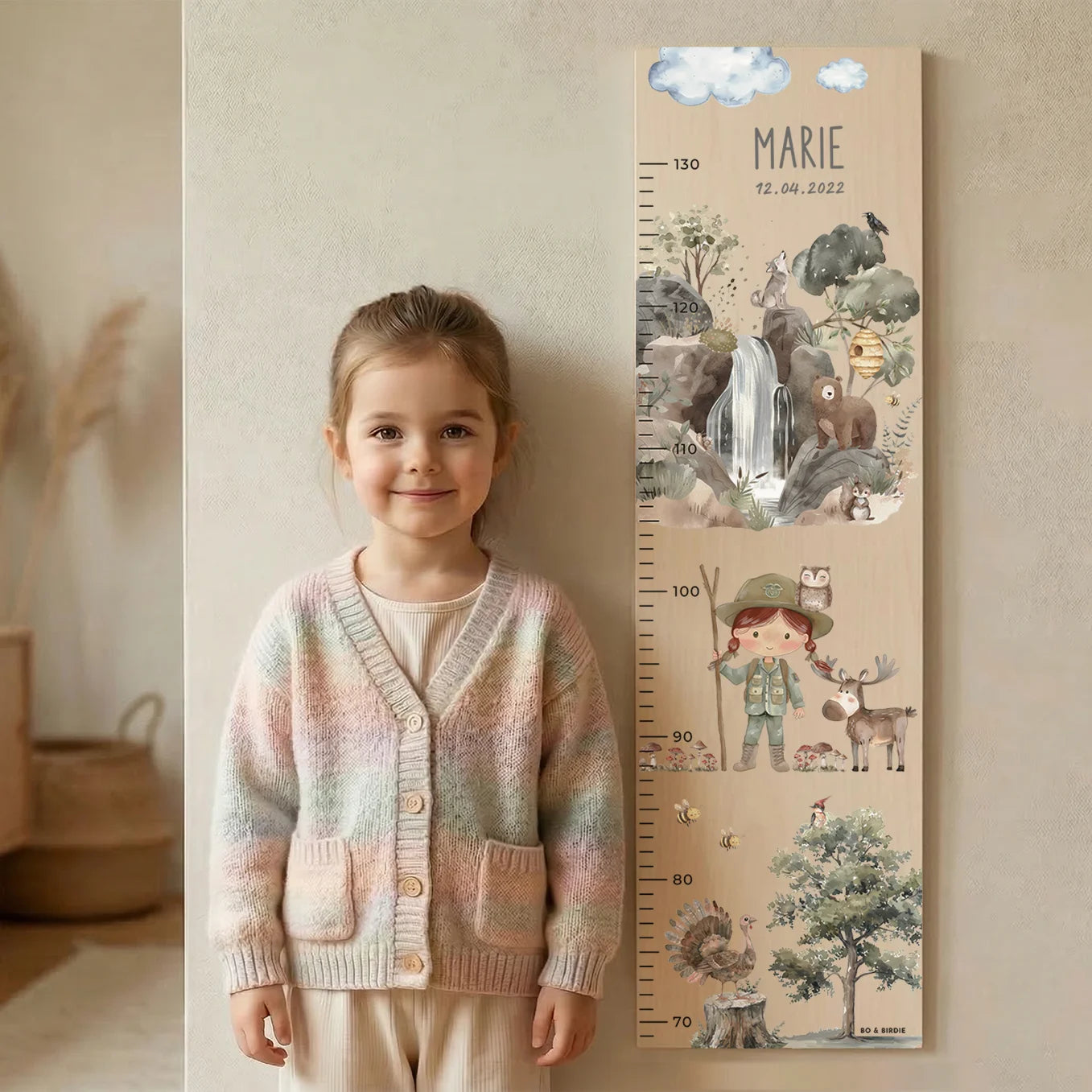 Personalisierte Messlatte "Wildnis"