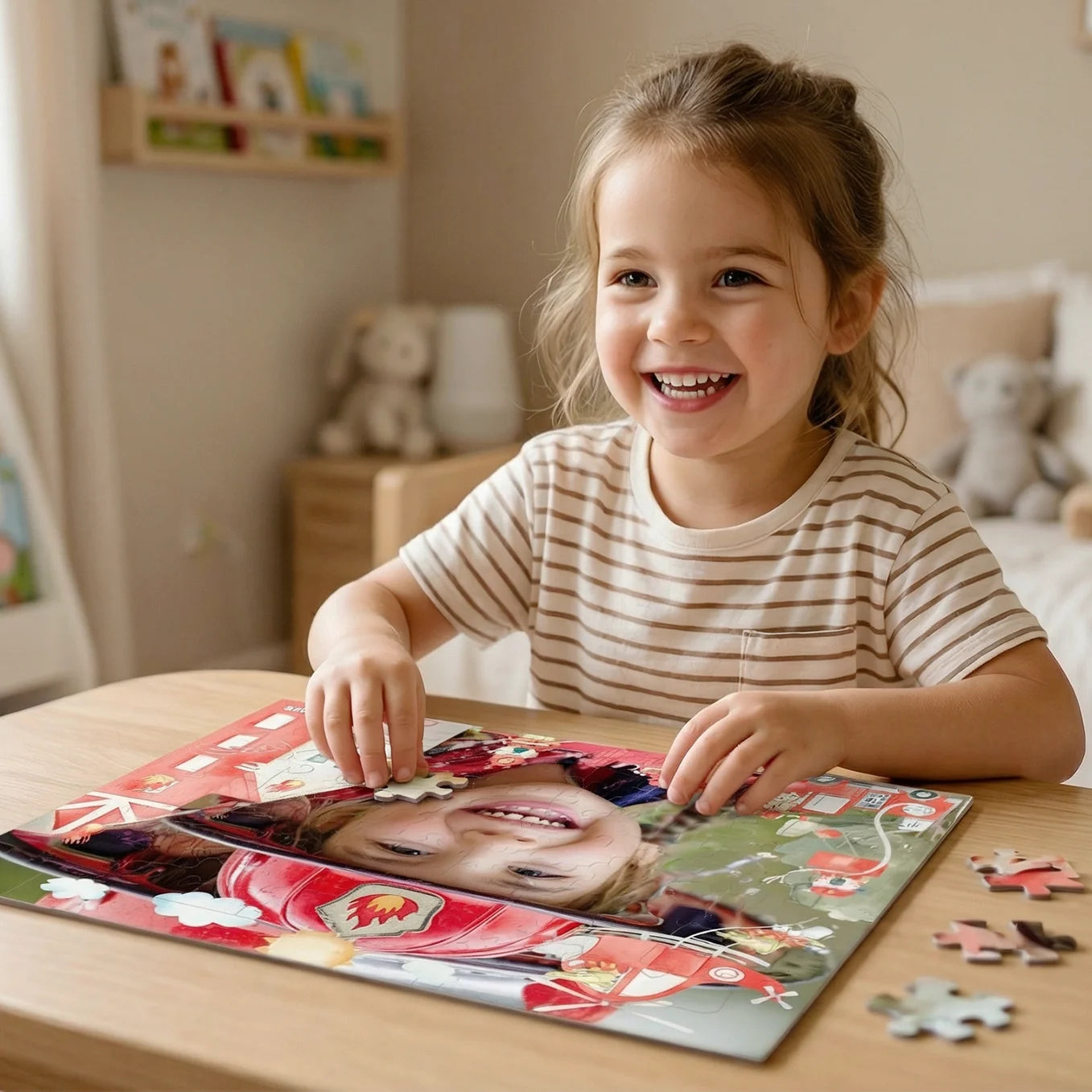 Personalisiertes Kinderpuzzle "Feuerwehr"