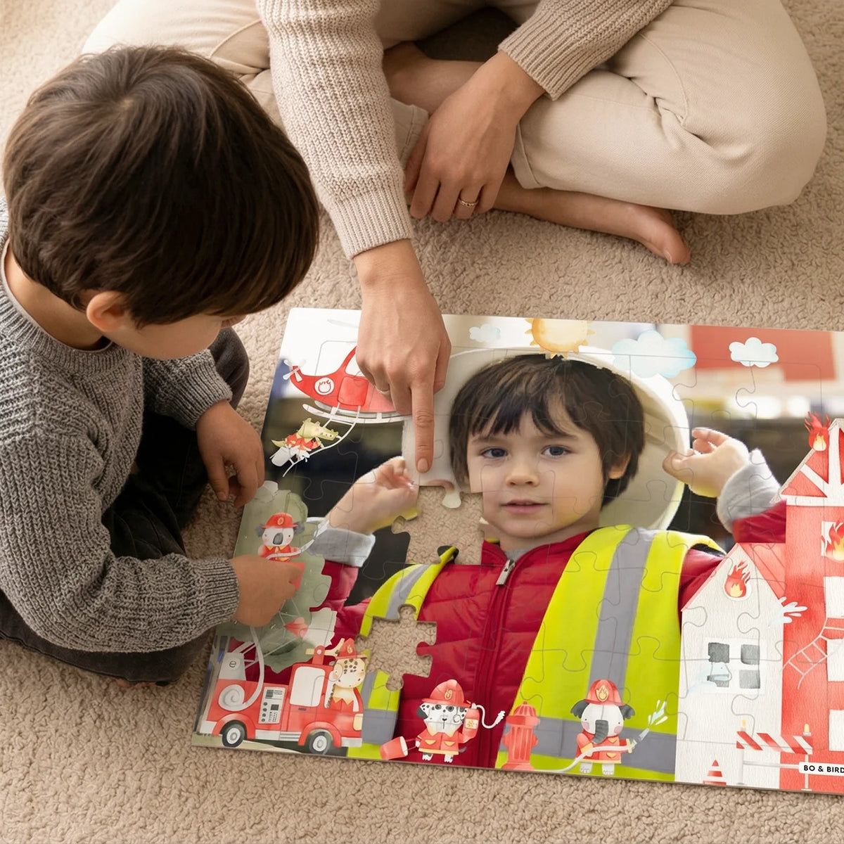 Personalisiertes Kinderpuzzle "Feuerwehr"