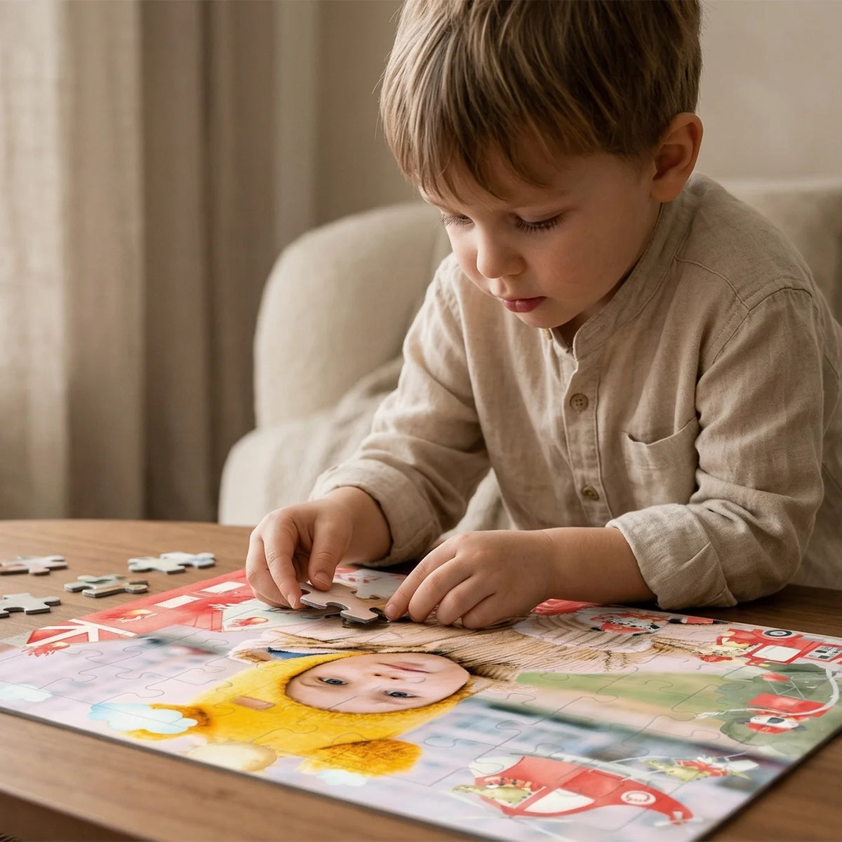 Personalisiertes Kinderpuzzle "Feuerwehr"