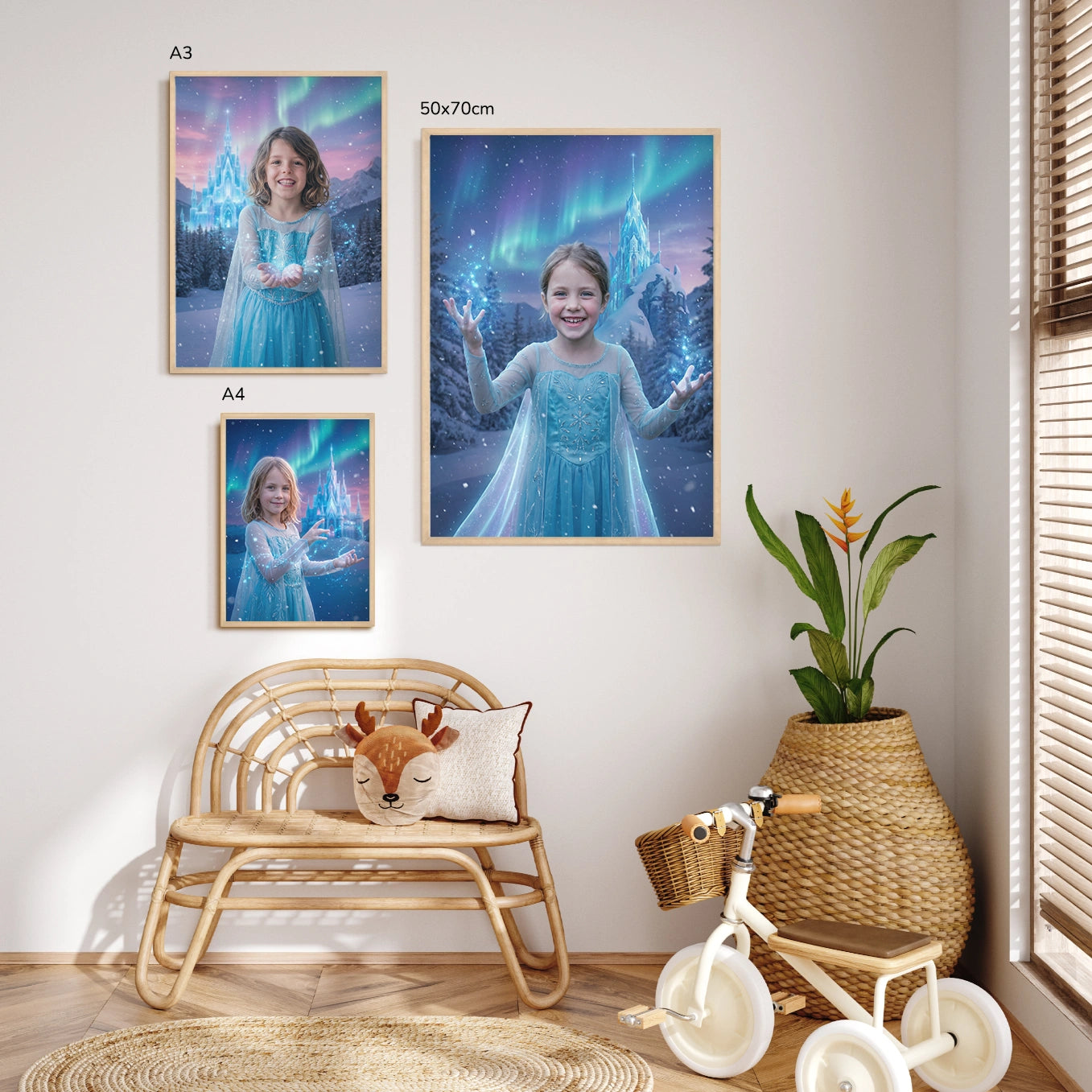 Personalisiertes Kinderposter "Eisprinzessin"