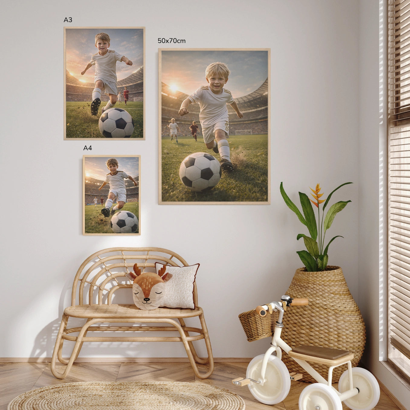 Personalisiertes Kinderposter "Fußball Star"