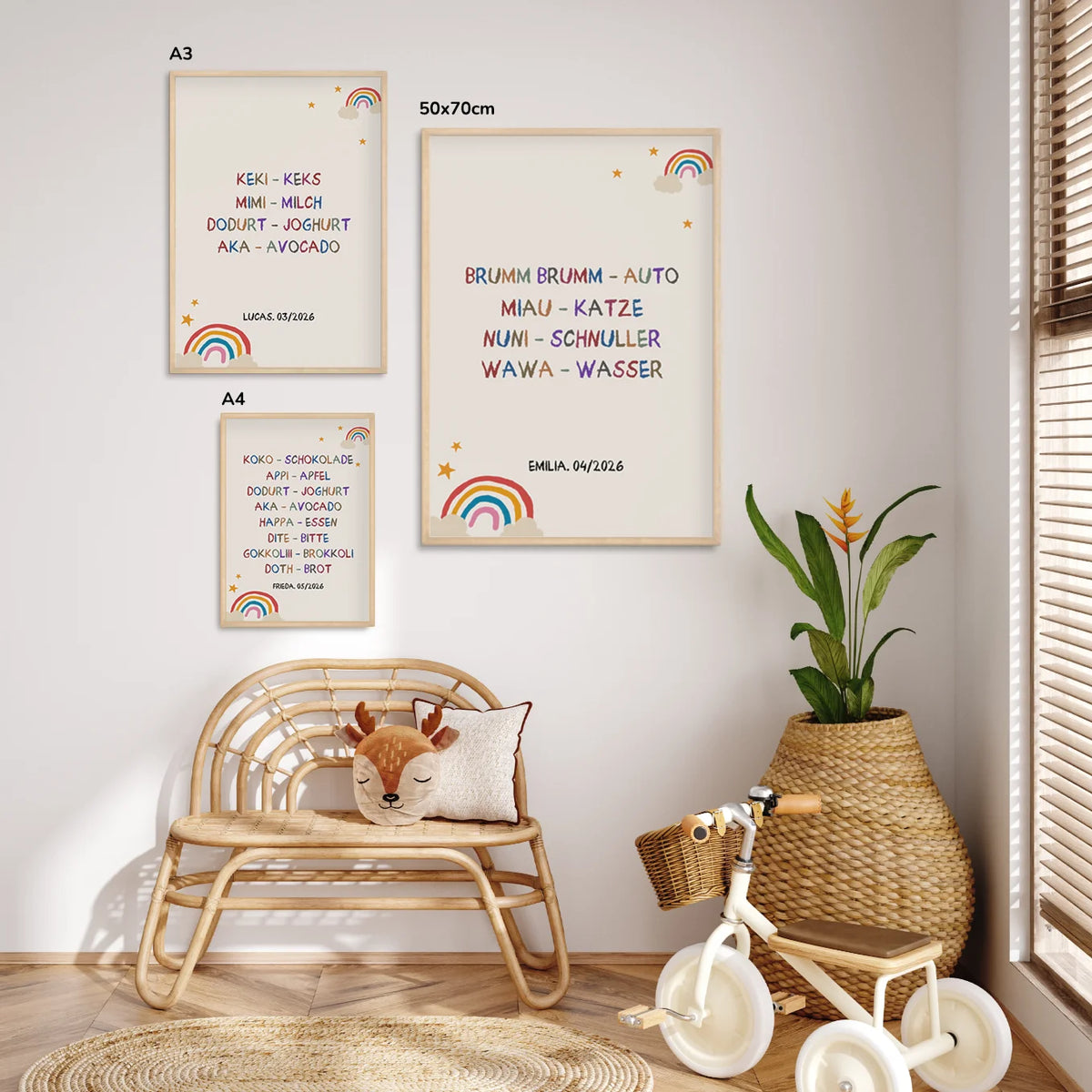 Personalisiertes Poster "Erste Worte"