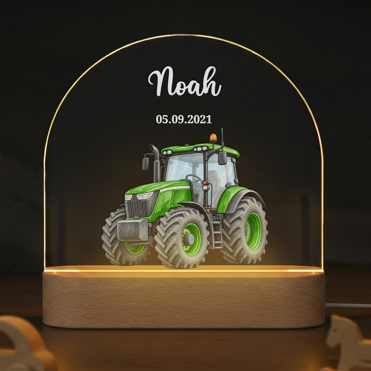 Personalisiertes Nachtlicht "Traktor"