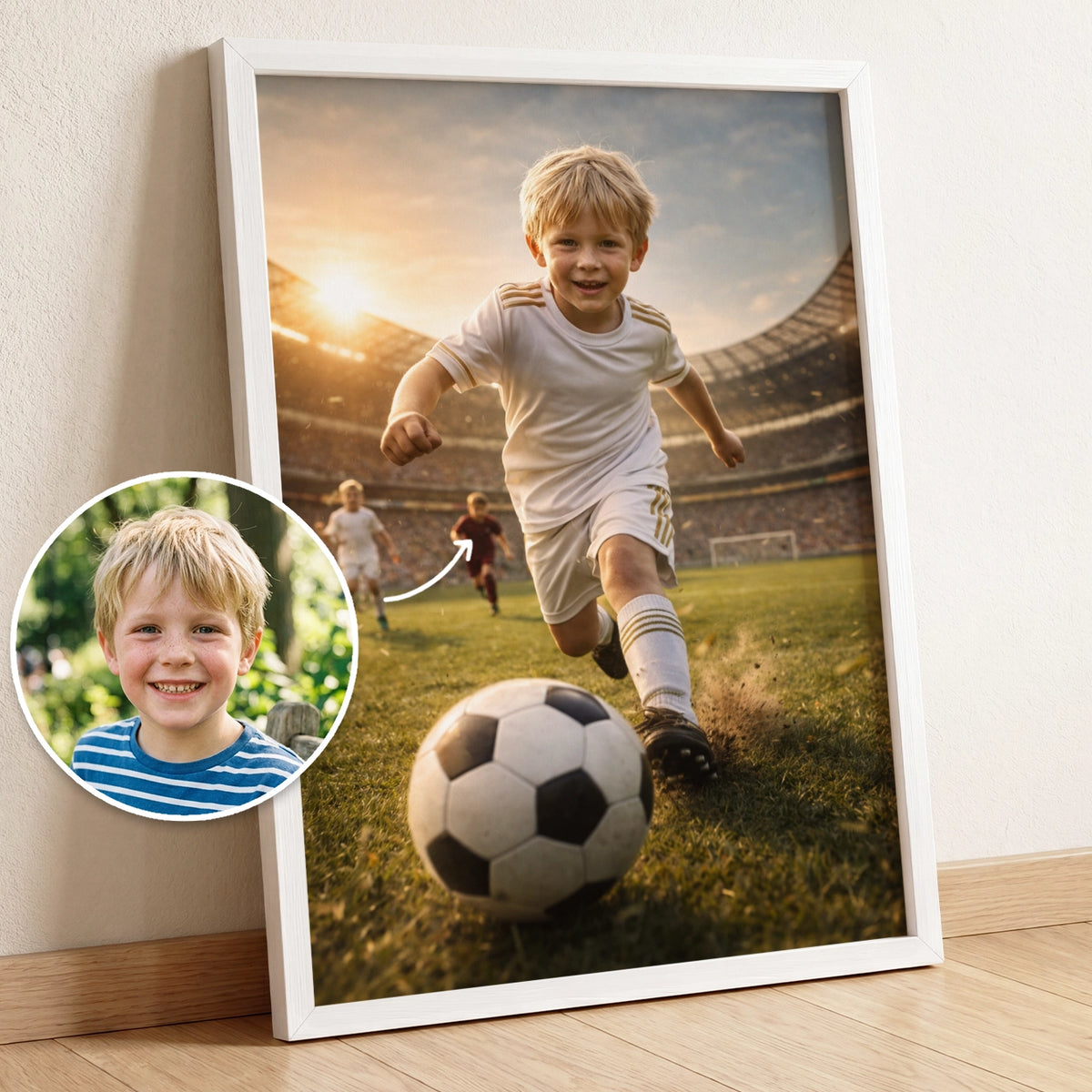 Personalisiertes Kinderposter "Fußball Star"