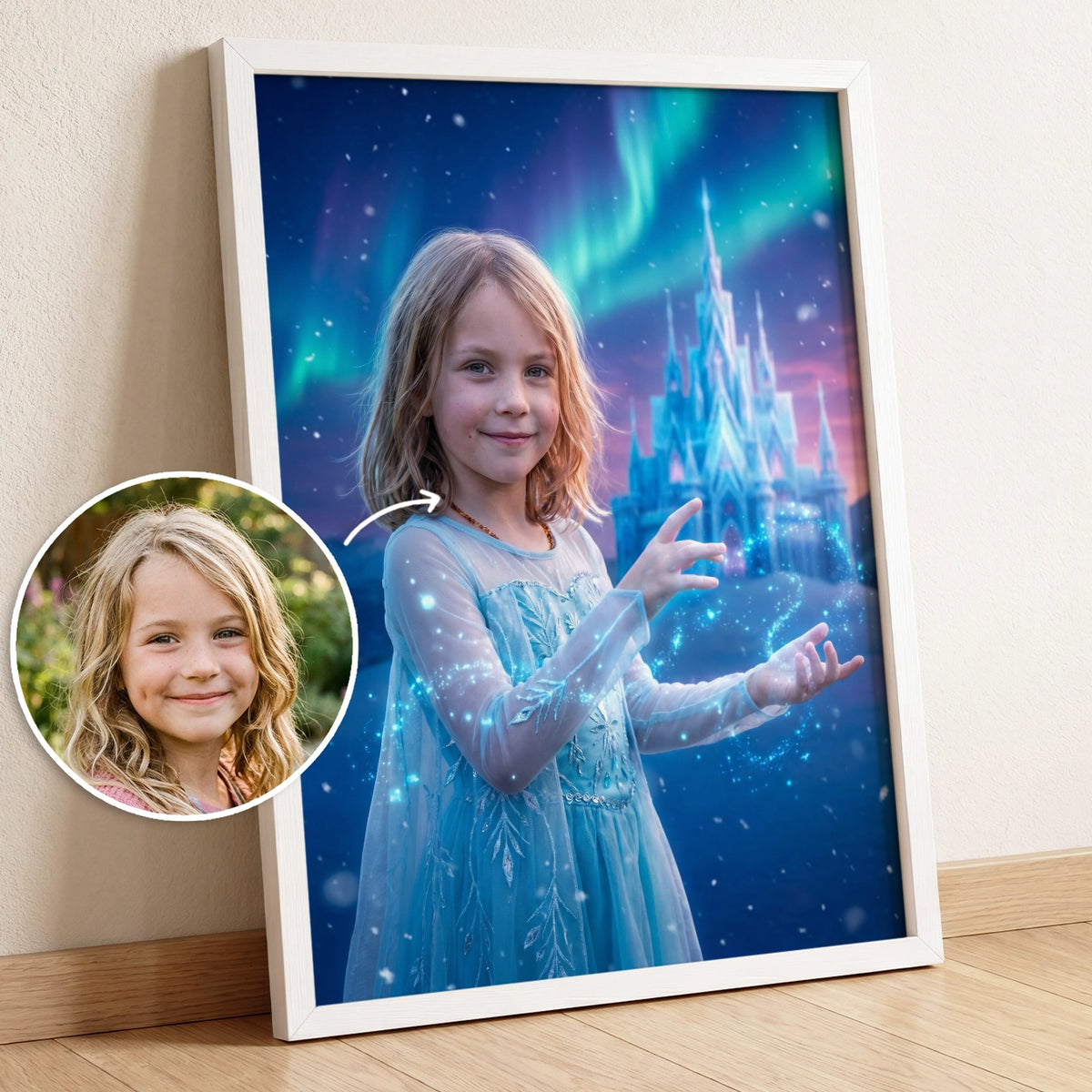 Personalisiertes Kinderposter "Eisprinzessin"
